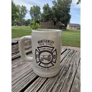 Vintage McCoy‎ 6395 Large Coffee Mug Beer Stein Montgomery NY Fire Department